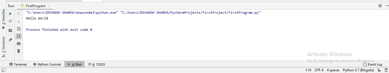 first-python-program-pycharm-installation6